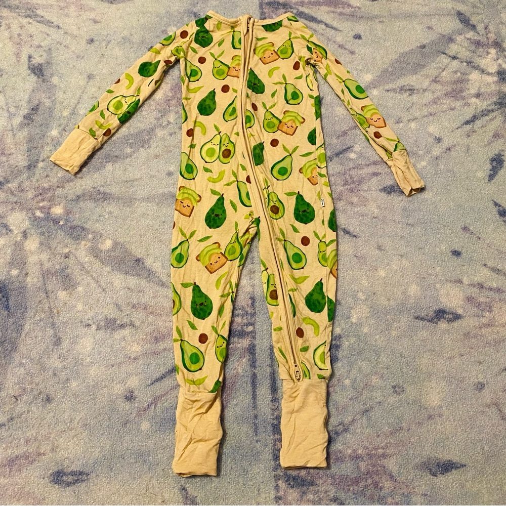 little sleepies LS avocado toast zippy 18-24M bamboo pajamas PJs avocados